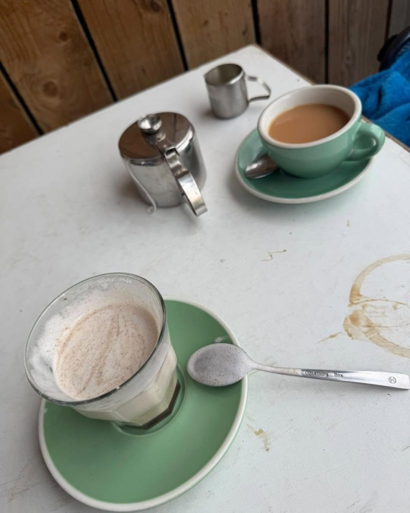 Tea and coffee served on a table